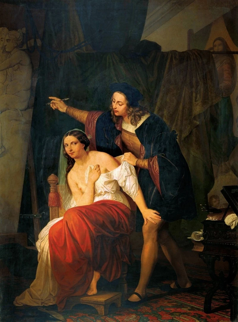 Raffaello che per la prima volta spoglia la Fornarina - Accademia Brera, Milano